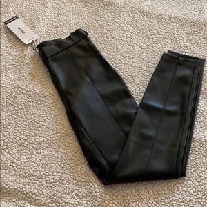 New mid rise leather pants